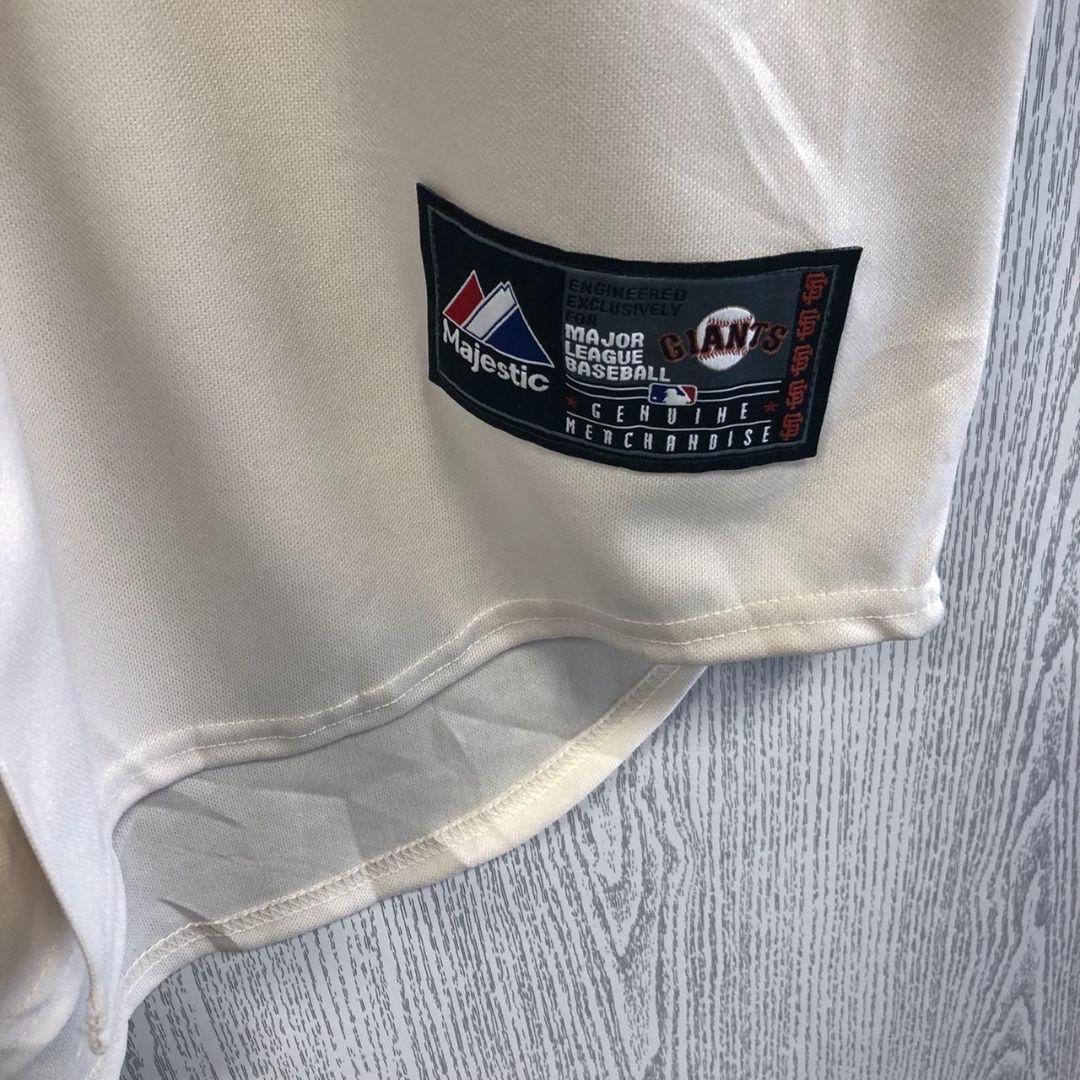 MLB マジェスティック　半袖　ゲームシャツ　メジャー　刺繍ロゴ　ジャイアンツ