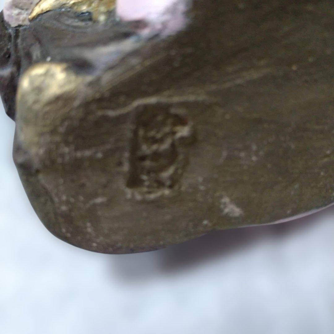 陶器製 福の神像 布袋様　縁起物　レア　レトロ　B？の刻印