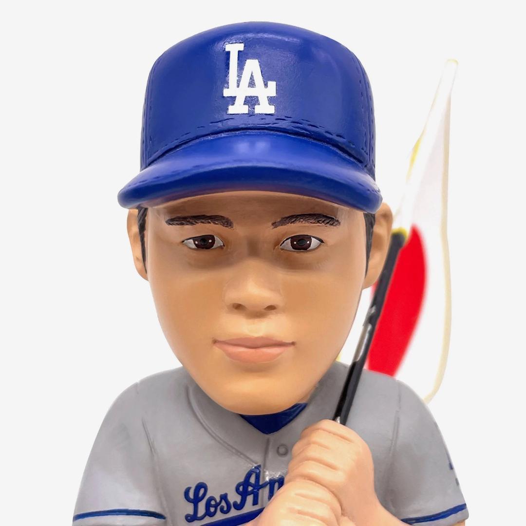 【424体限定】大谷翔平 バブルヘッド ドジャース 日本国旗 岩手奥州 19cm