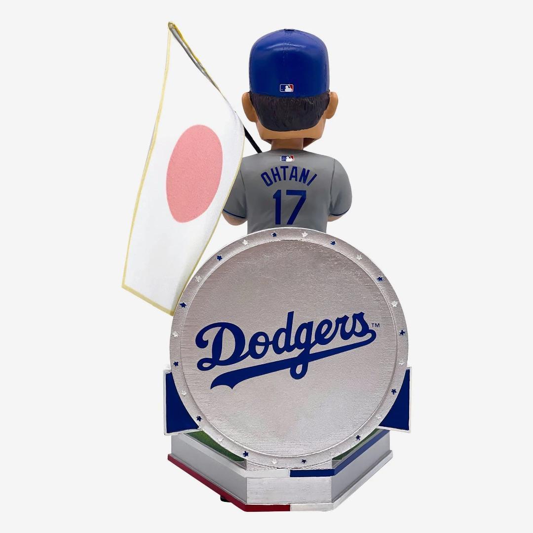 【424体限定】大谷翔平 バブルヘッド ドジャース 日本国旗 岩手奥州 19cm