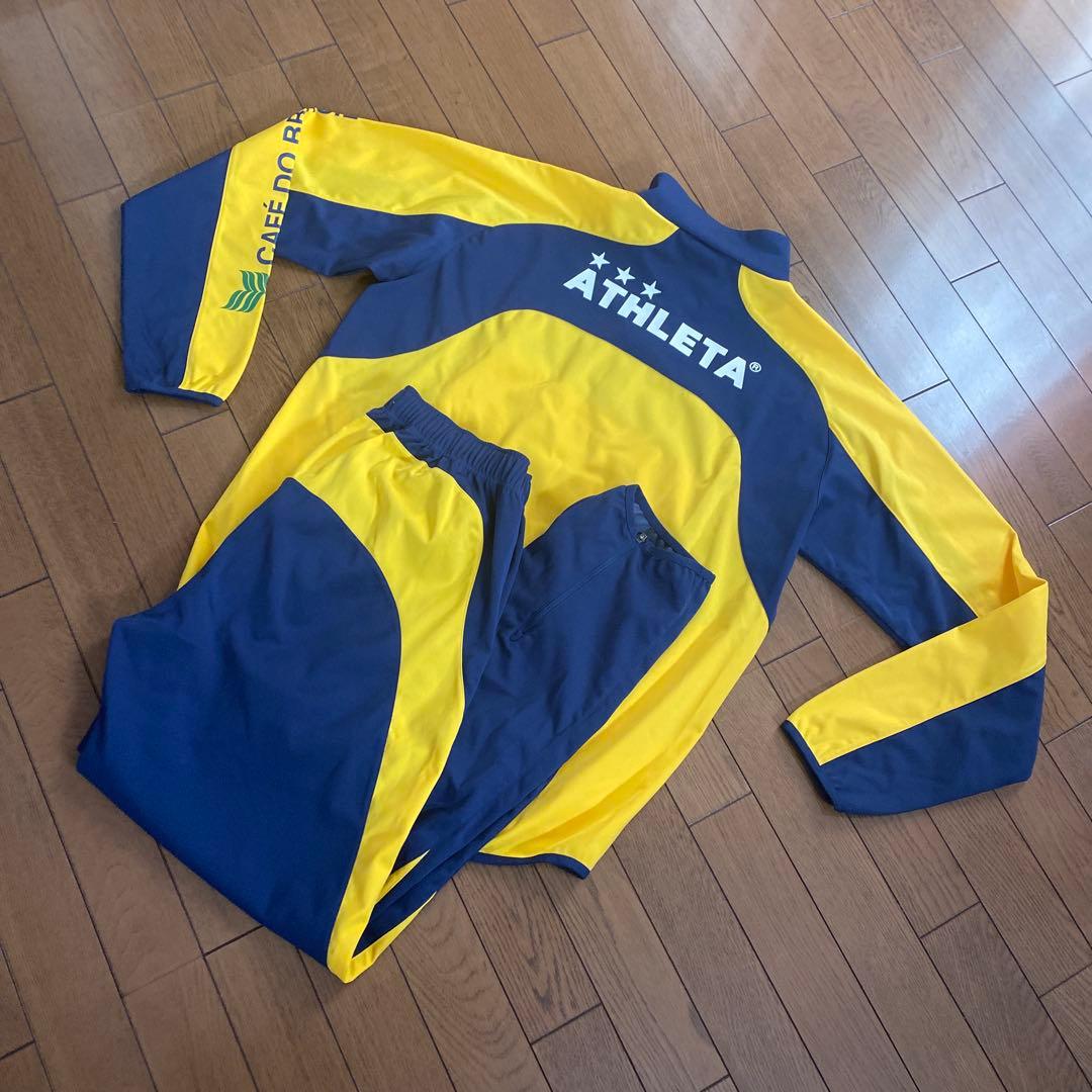 美品　ATHLETA アスレタ　ピステ上下 イエロー/ネイビー　O/ LL