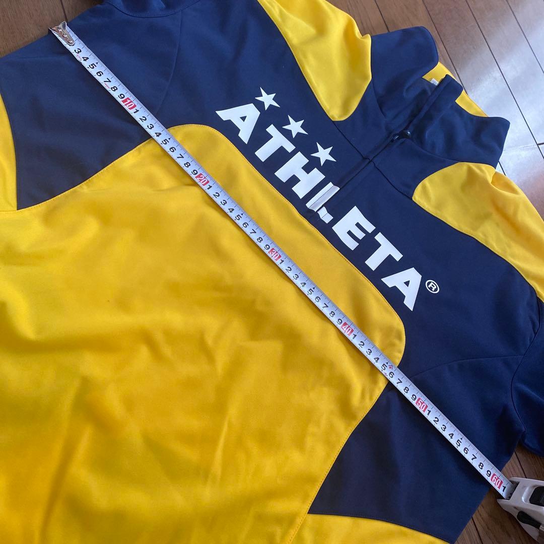 美品　ATHLETA アスレタ　ピステ上下 イエロー/ネイビー　O/ LL