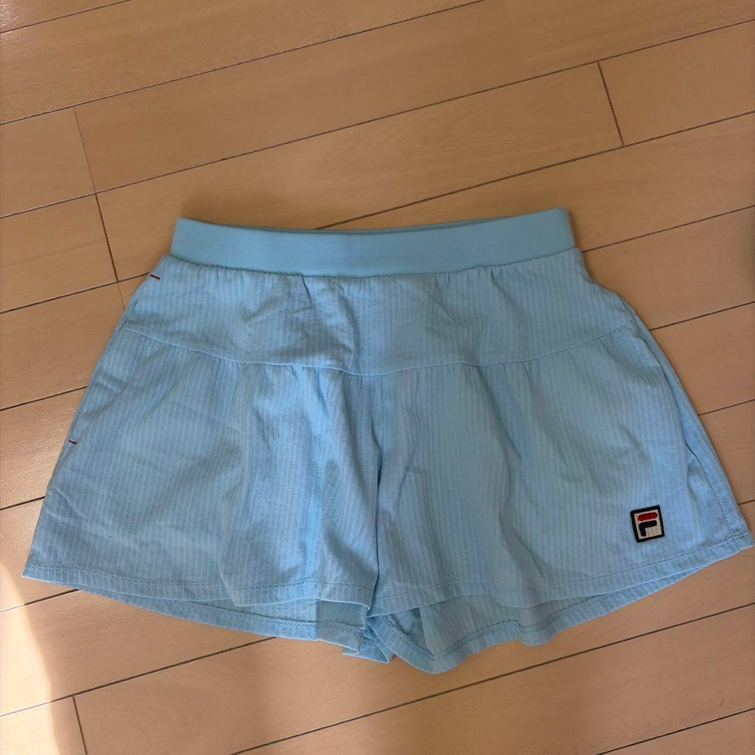 FILA 水色 ハーフパンツ バイザーセット