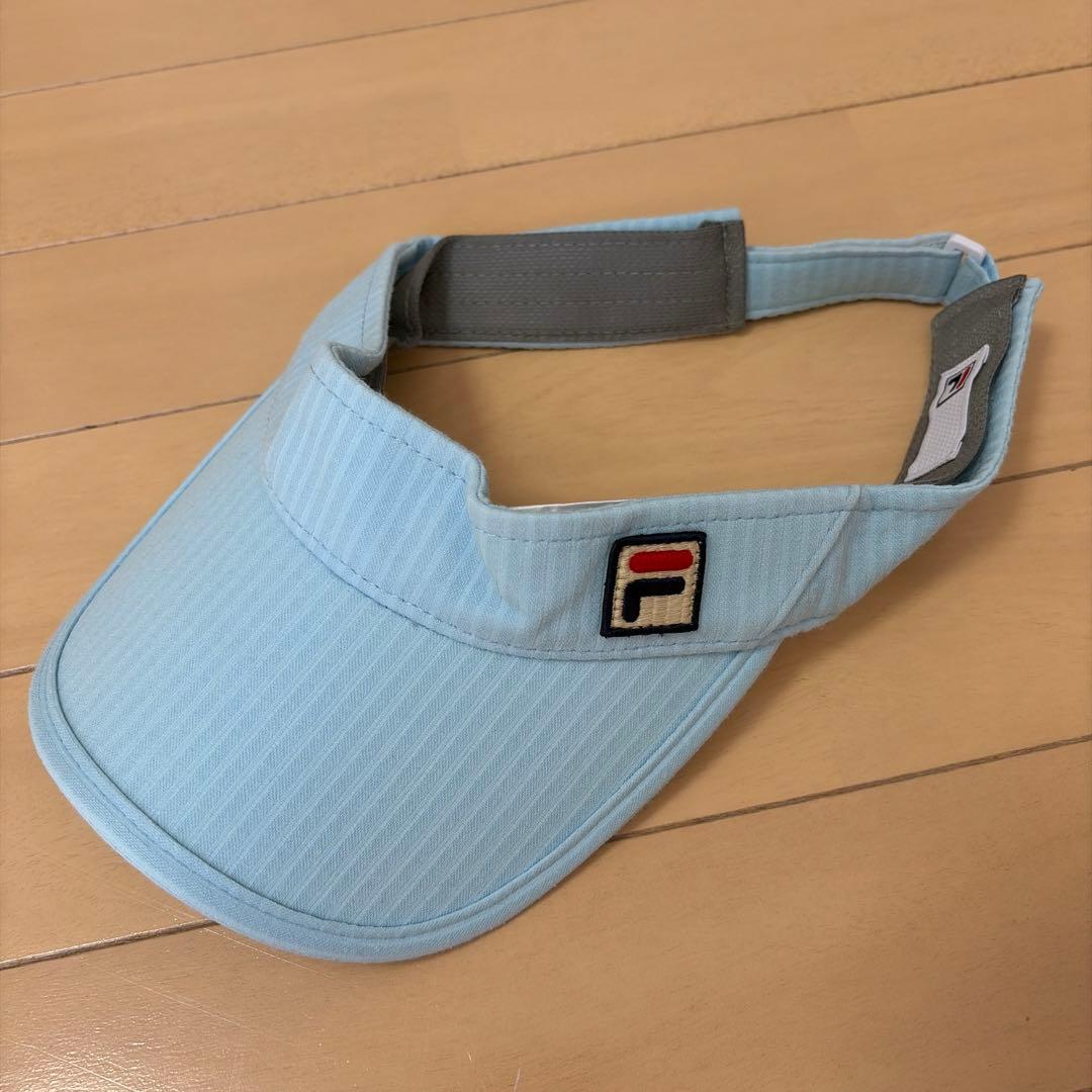 FILA 水色 ハーフパンツ バイザーセット