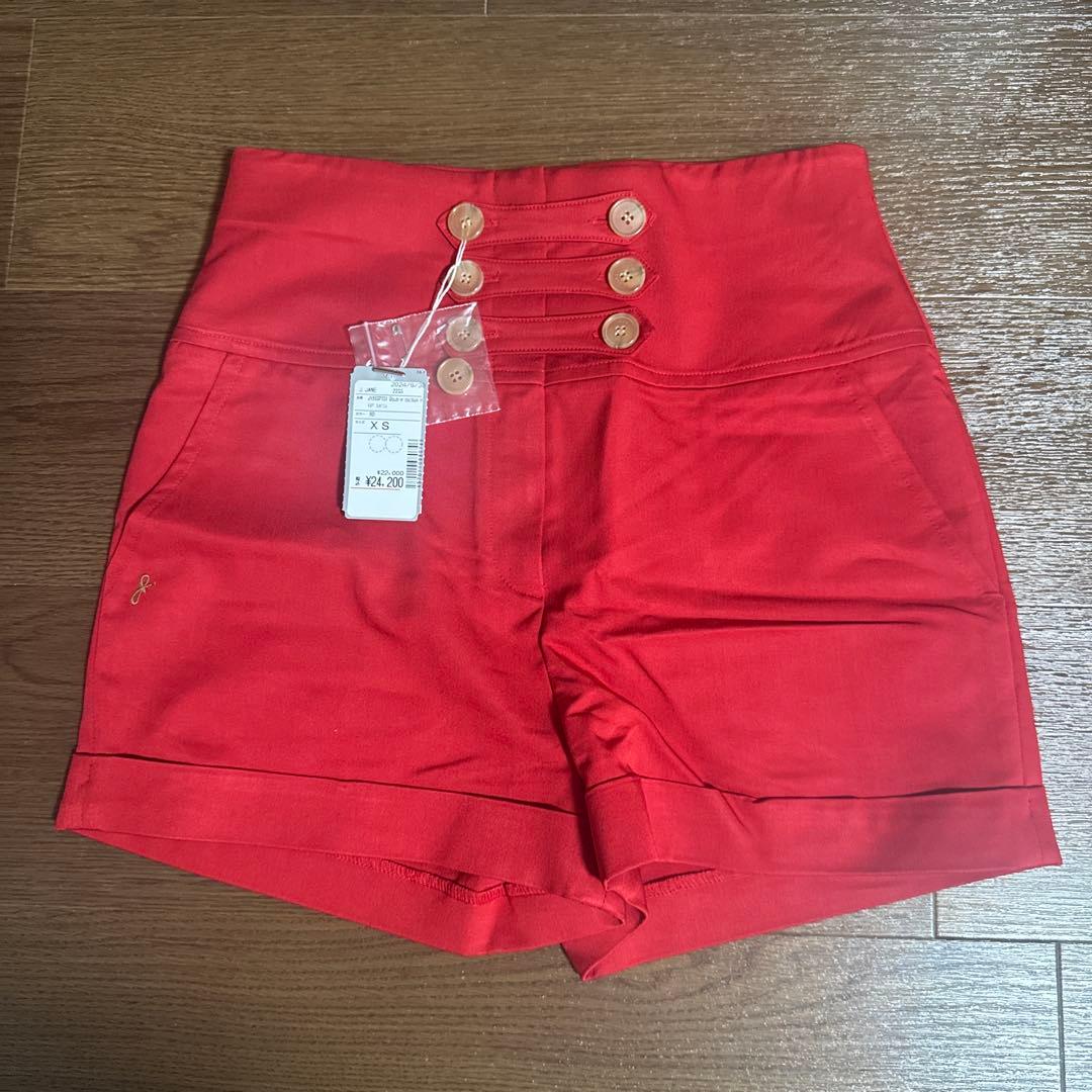 J.Jane ゴルフウェア　トリプルストラップパンツ　赤　XS