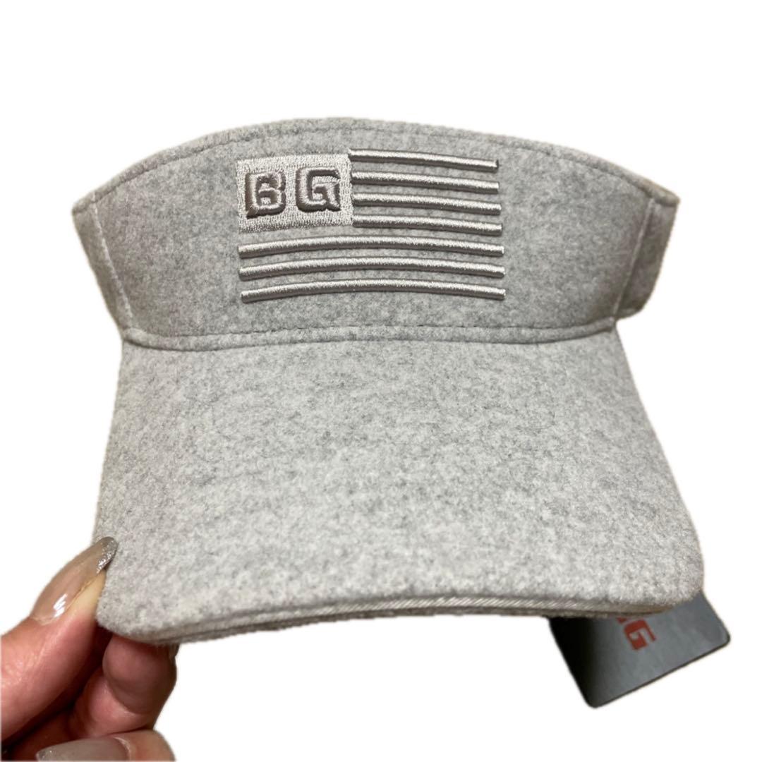 【新品】BRIEFING ブリーフィング ゴルフ サンバイザー グレー BGロゴ