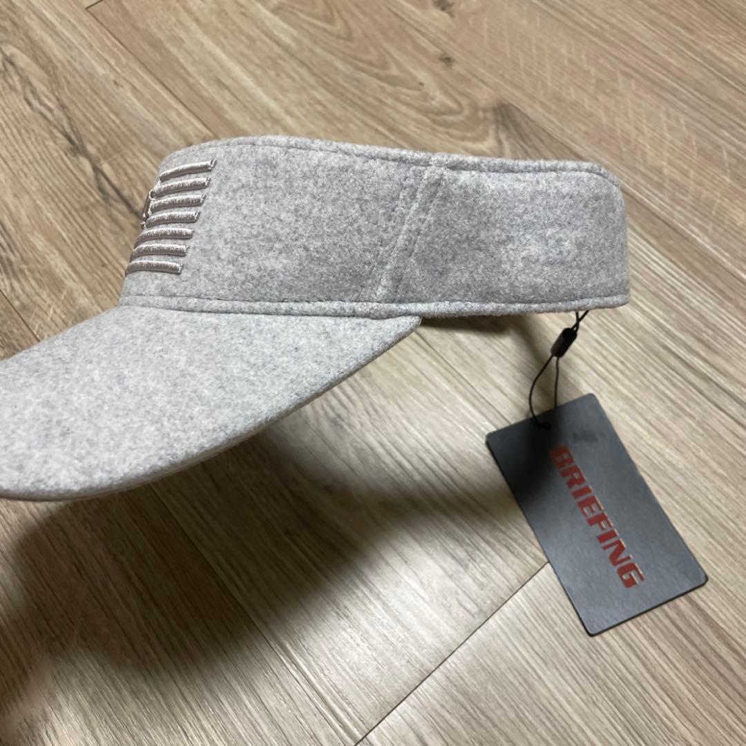 【新品】BRIEFING ブリーフィング ゴルフ サンバイザー グレー BGロゴ