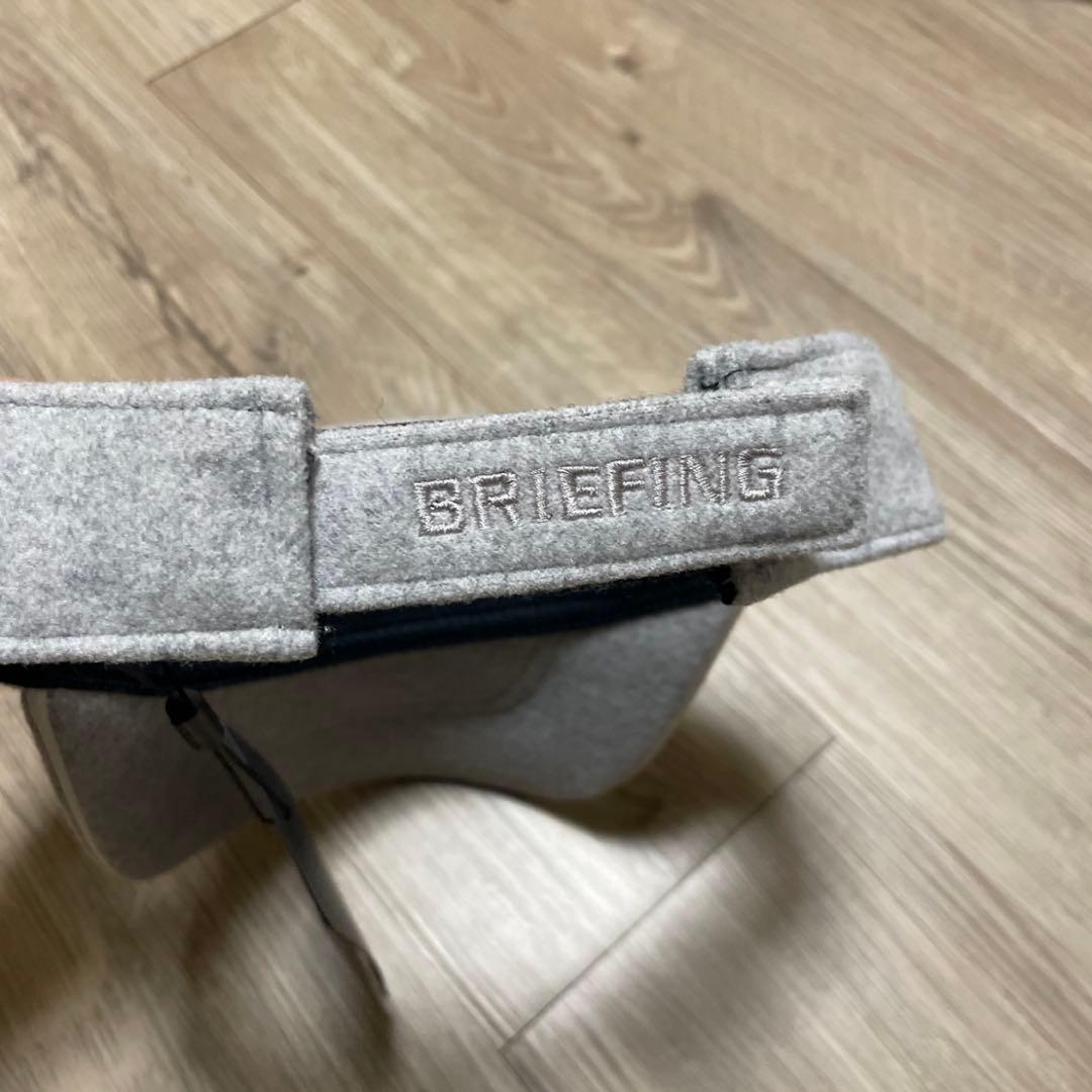 【新品】BRIEFING ブリーフィング ゴルフ サンバイザー グレー BGロゴ