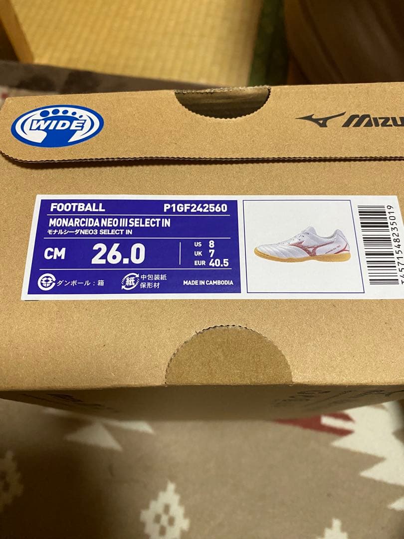 Mizunoモナルシーダネオ3セレクトイン26cmサッカーシューズワイド3E相当