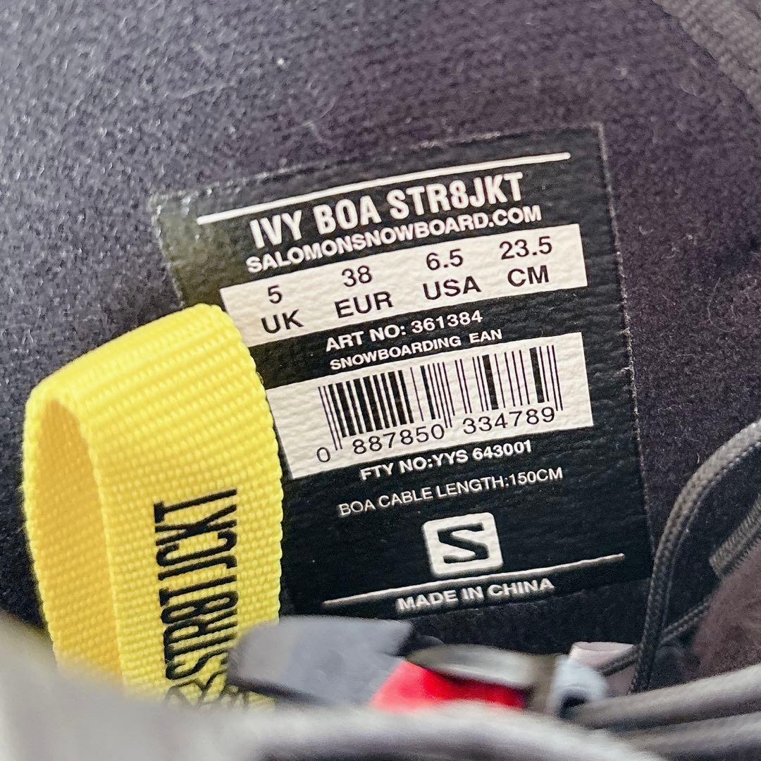 美品 SALOMON IVY BOA STR8JKT ブーツ 23.5 ボード
