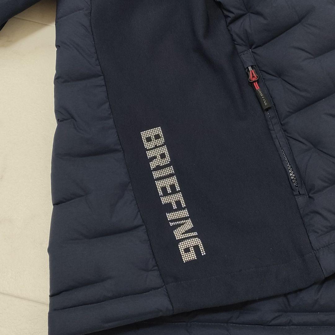 BRIEFING　ハイブリッドダウンジャケット　フード脱着　切替え　ネイビー　L