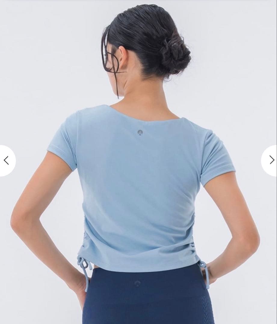 【SUKALA】カップ付きルーシュドサイドTee Lサイズ