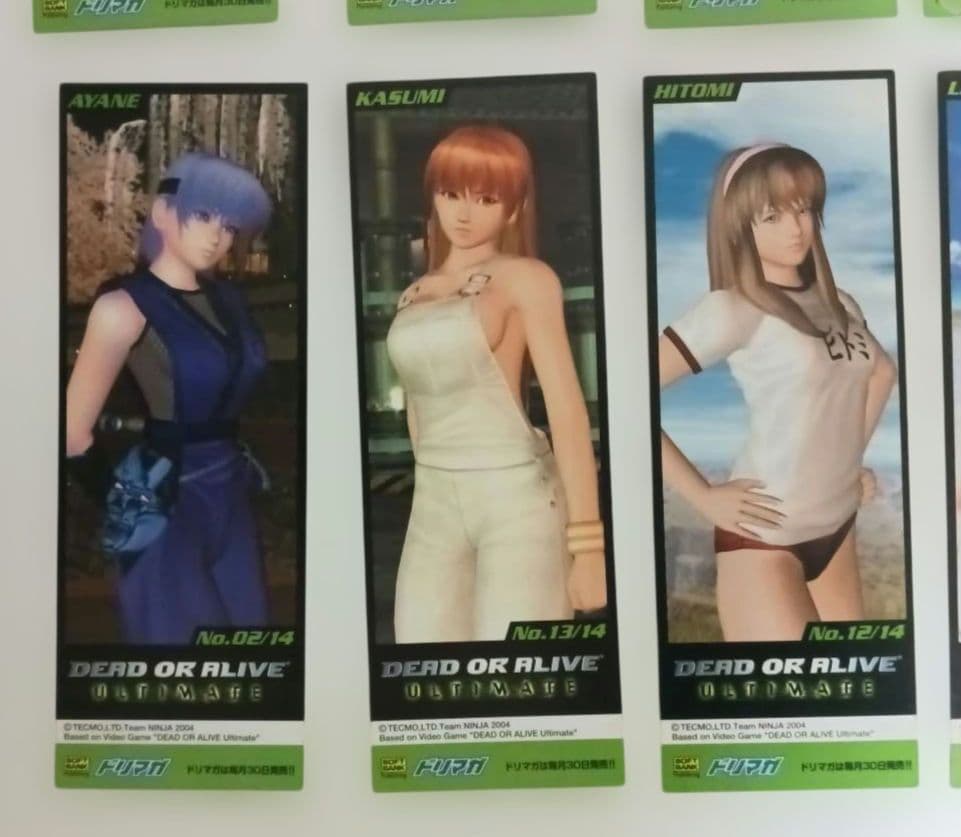 Dead or Alive 　キャラクター栞　16枚セット