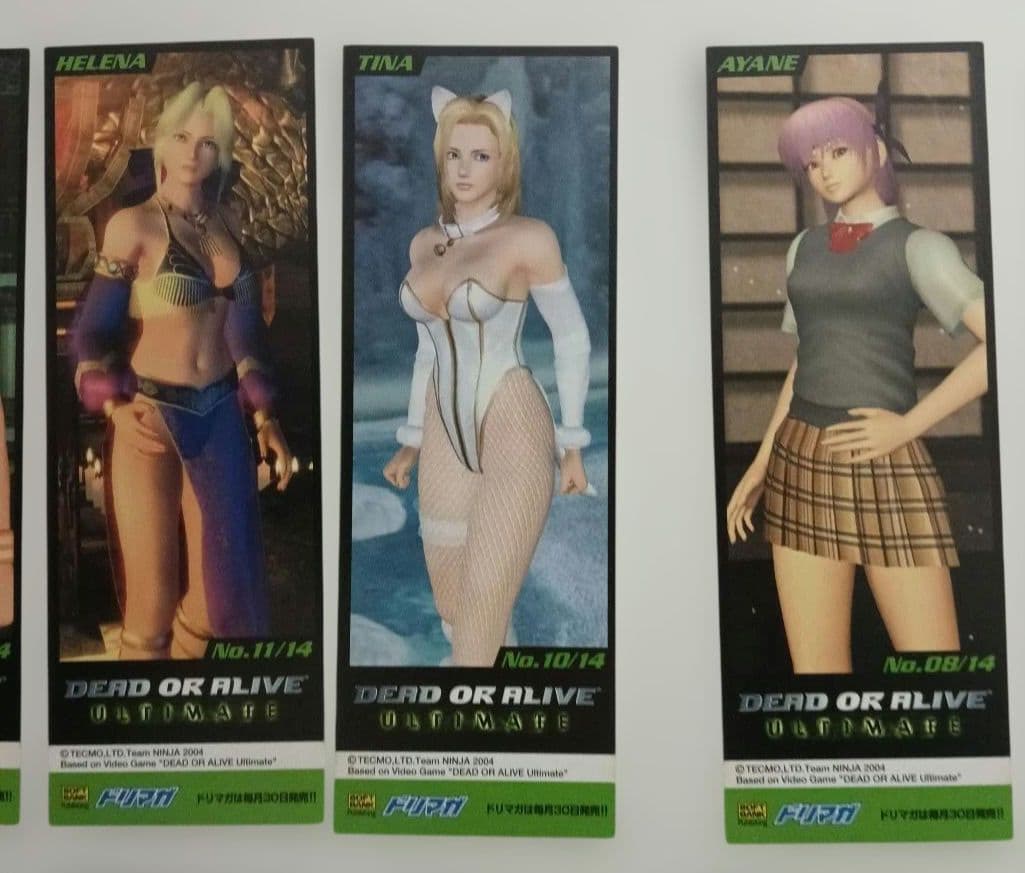 Dead or Alive 　キャラクター栞　16枚セット