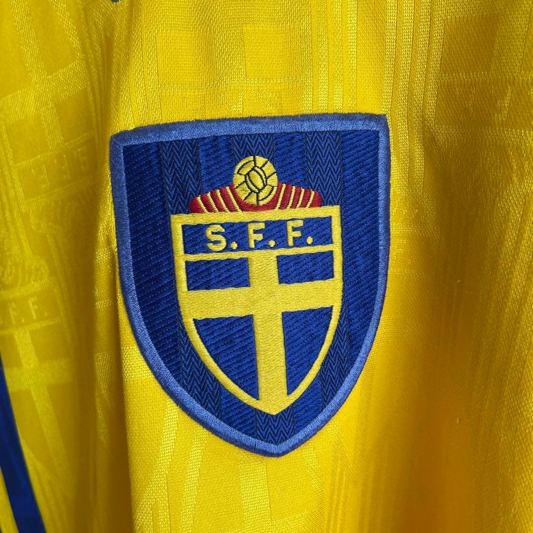 90s adidas サッカー スウェーデン代表 ユニフォーム サッカーシャツ