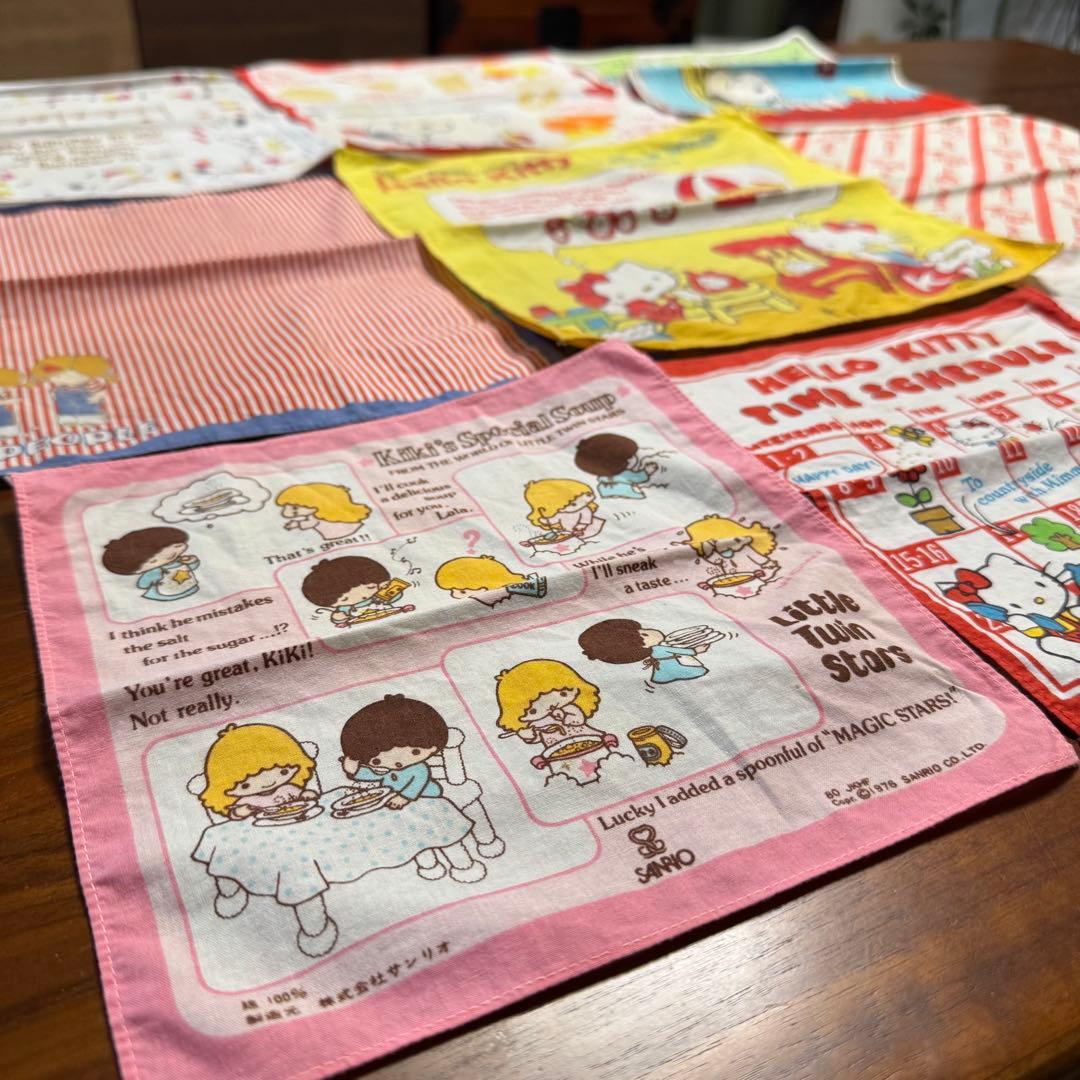 【超希少】昭和レトロ サンリオ ハンカチ 9枚セット 1960〜70年代 当時物