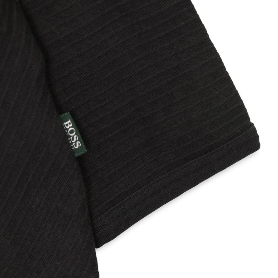 【美品】HUGO BOSS ゴルフウェア ロゴ刺繍 長袖Tシャツ 黒　L　メンズ