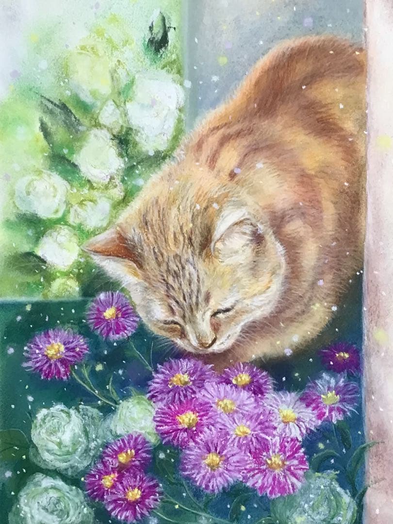 blue Cosmo 絵画アート原画　パステル画