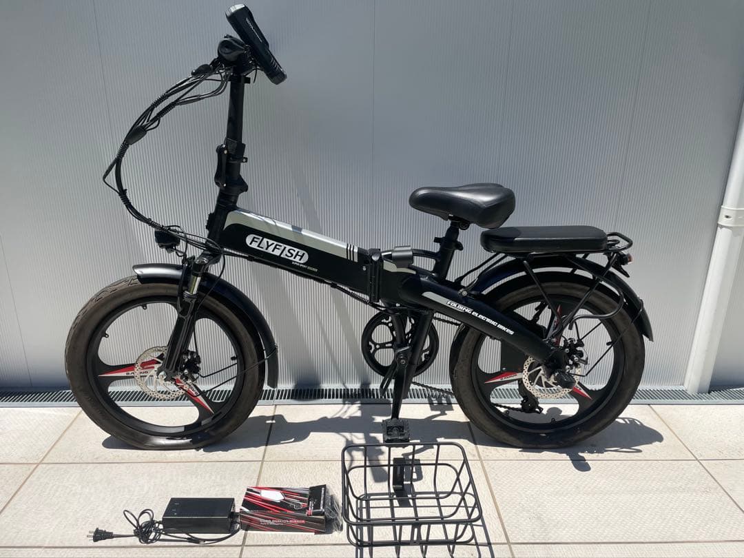 動作品 FLYFISH 折り畳み 電動アシスト自転車 走行379km 20インチ