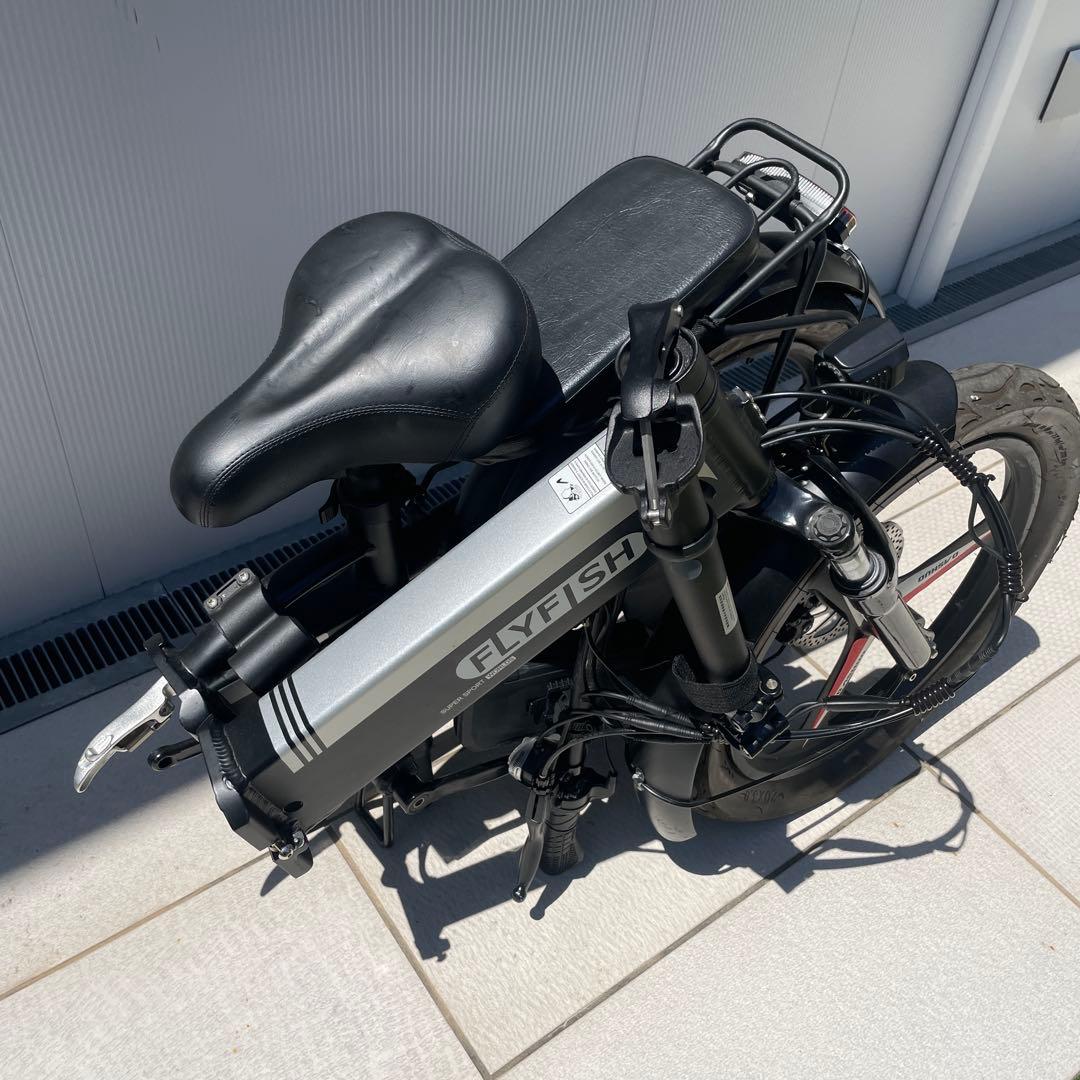動作品 FLYFISH 折り畳み 電動アシスト自転車 走行379km 20インチ
