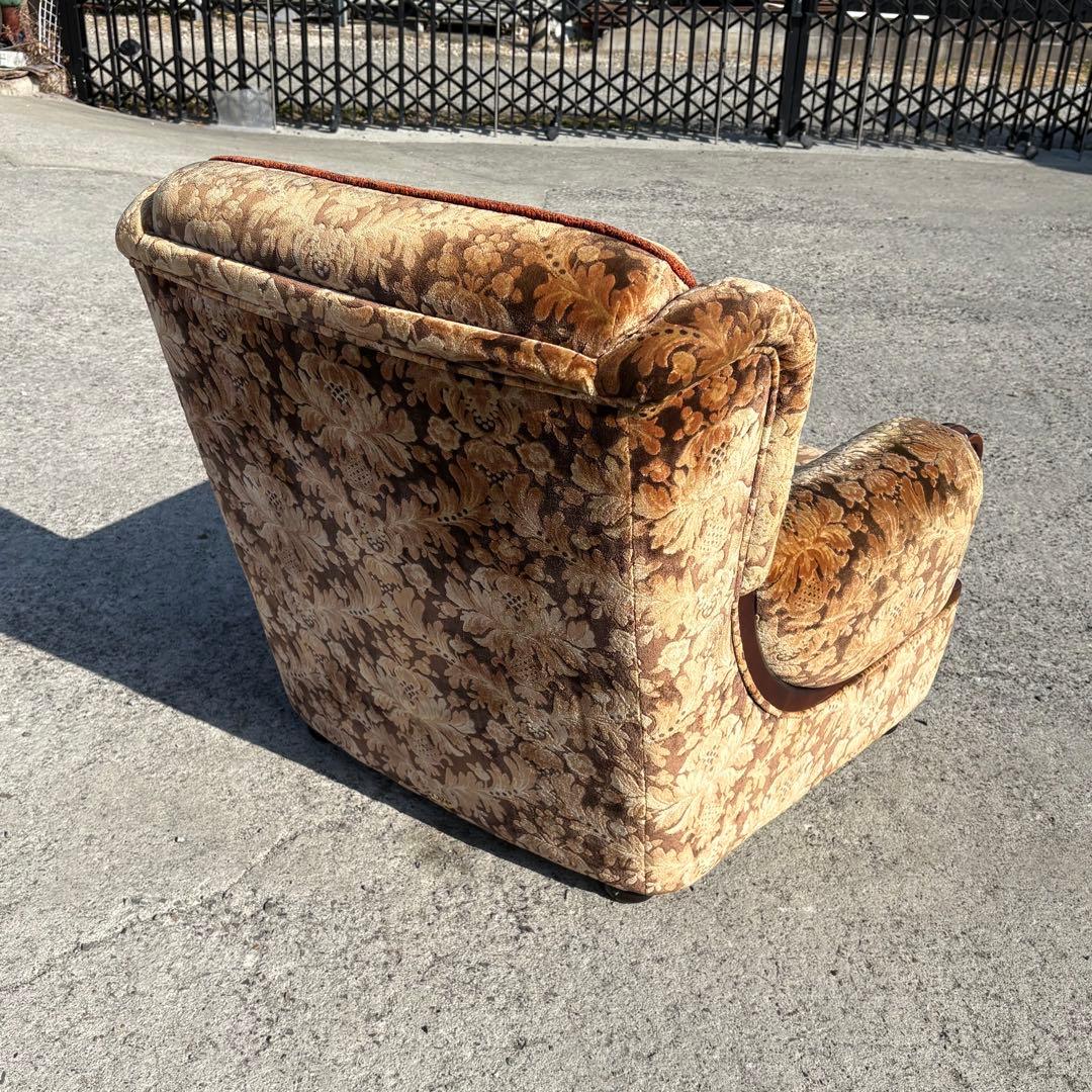 ②カリモク 金華山 1人掛けソファ アームチェア 昭和レトロ ヴィンテージ古家具
