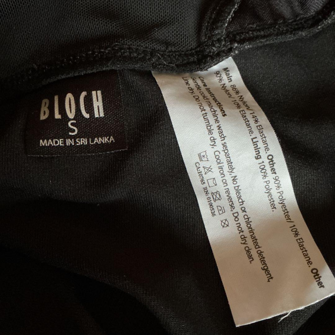BLOCH 黒 ベルベット長袖 レオタード