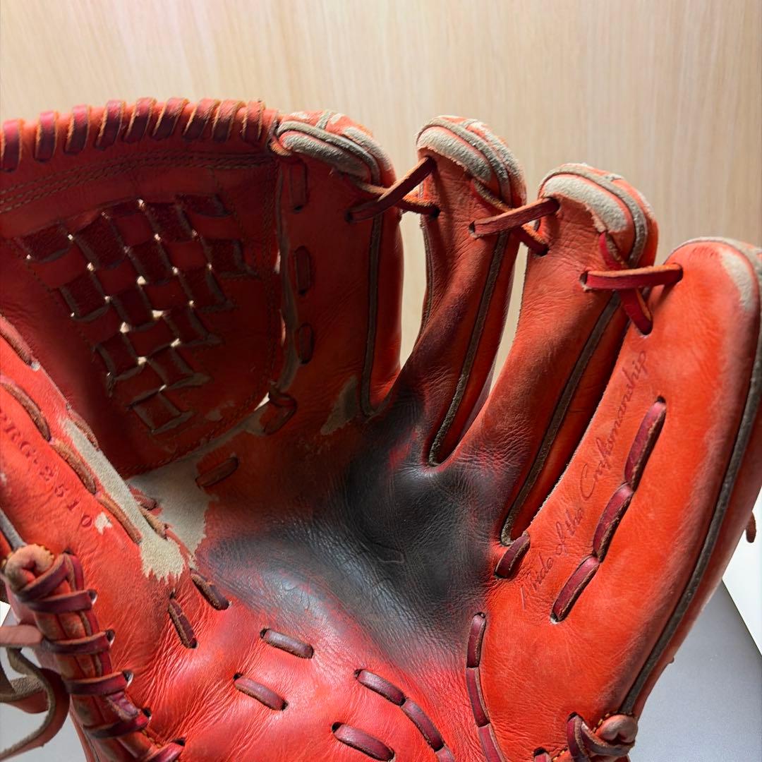 Hブランド 軟式グローブ オレンジ