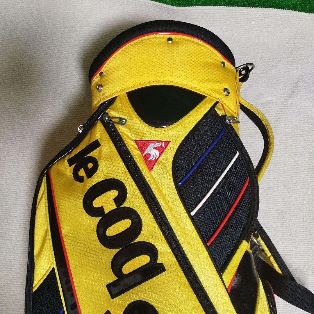 le coq sportif イエロースポーツキャディバッグ フードなし。