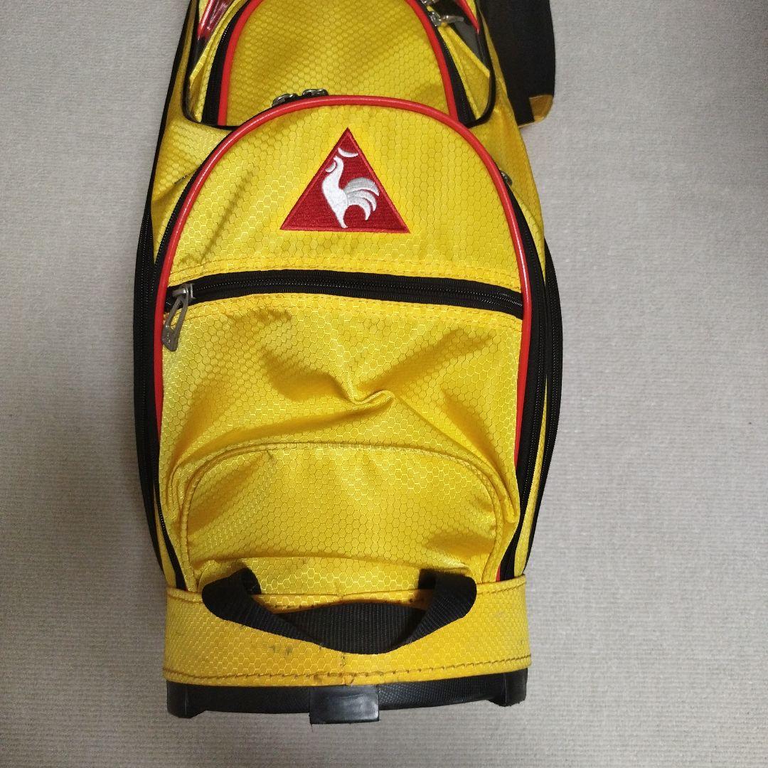 le coq sportif イエロースポーツキャディバッグ フードなし。