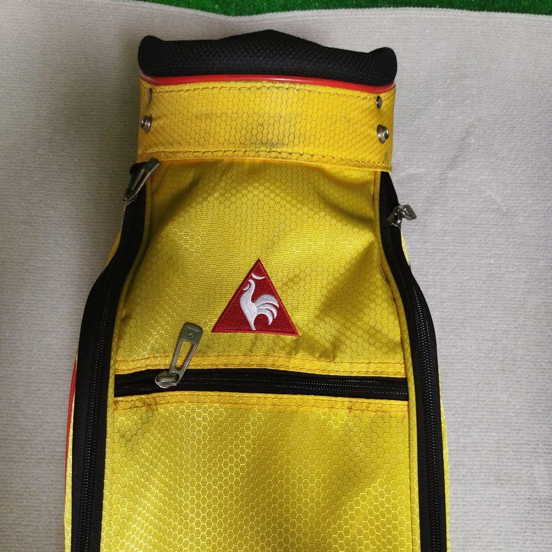 le coq sportif イエロースポーツキャディバッグ フードなし。
