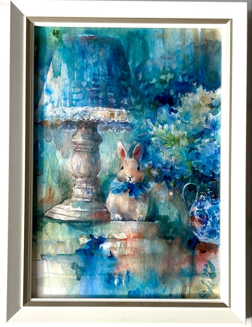 水彩画 原画 青の集会