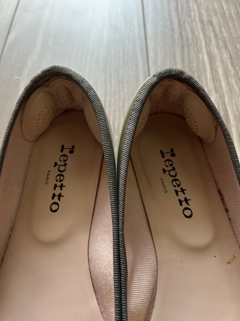 4.2万＋税repetto レペット 38.5/24 バレエシューズ グレー系