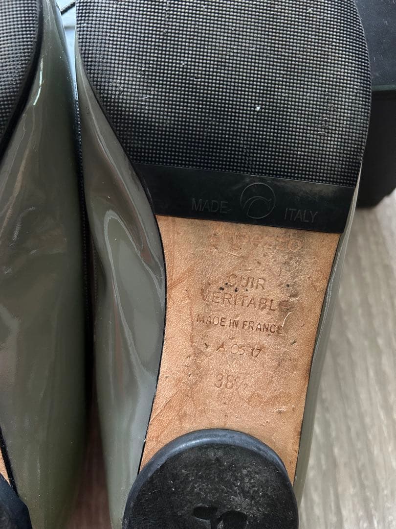 4.2万＋税repetto レペット 38.5/24 バレエシューズ グレー系