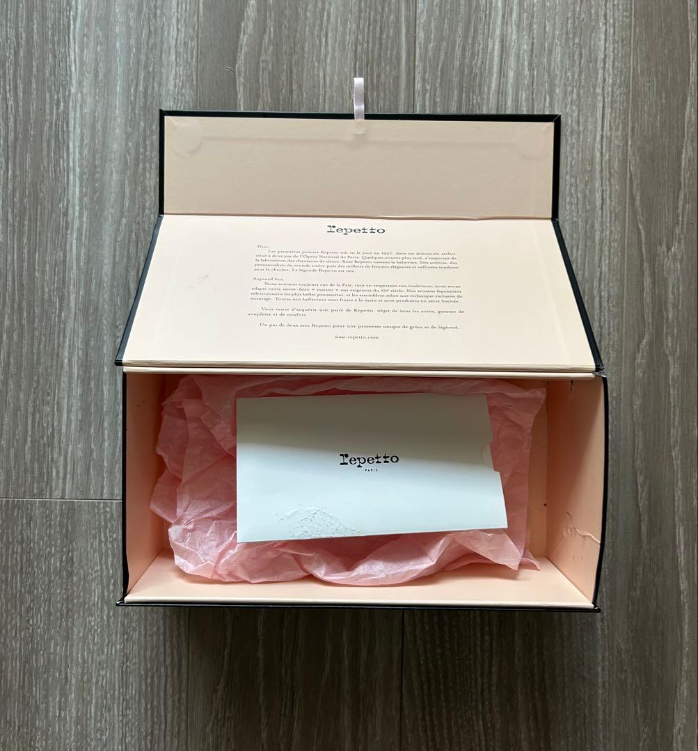 4.2万＋税repetto レペット 38.5/24 バレエシューズ グレー系