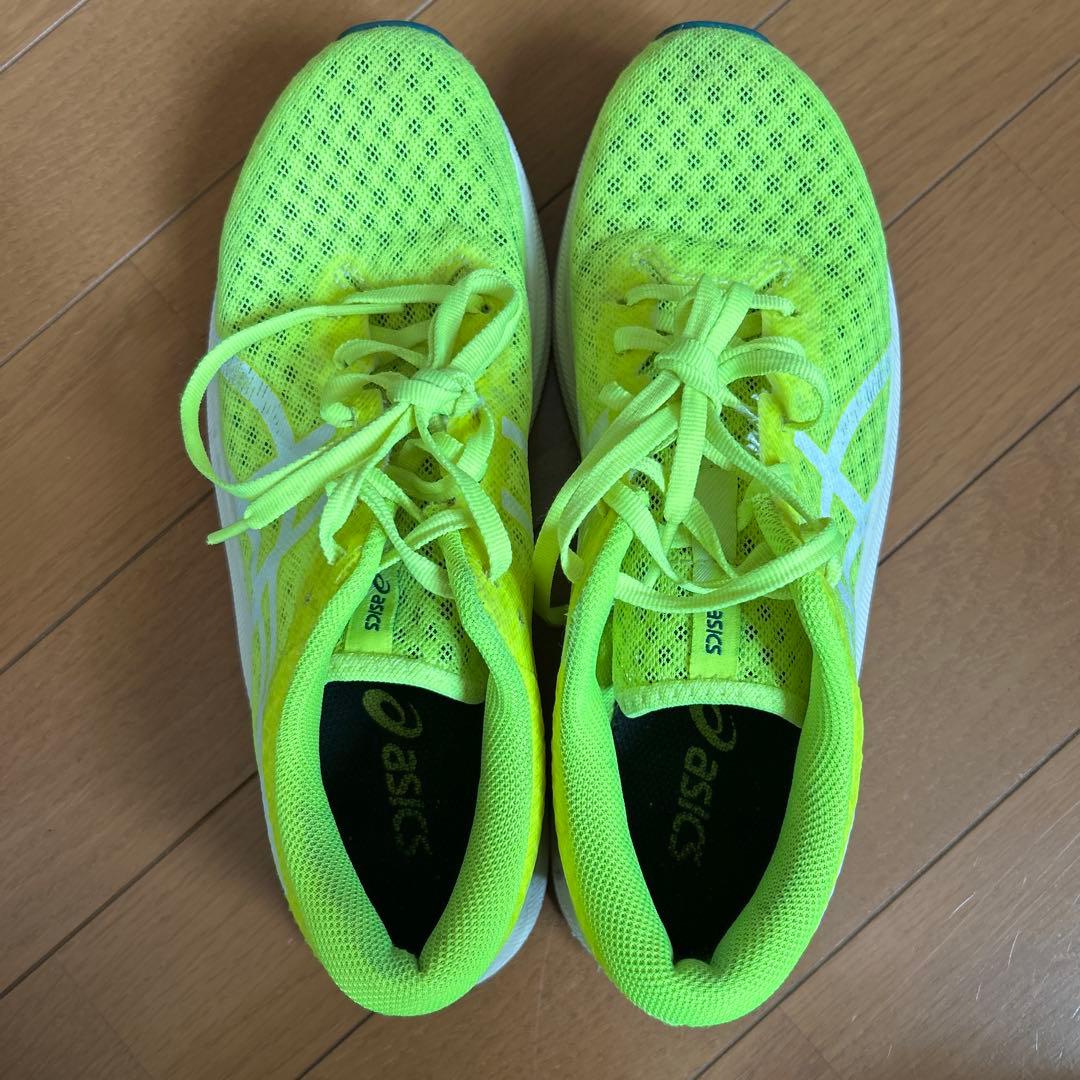 ASICS ランニングシューズ HYPERSPEED蛍光イエロー　25㎝