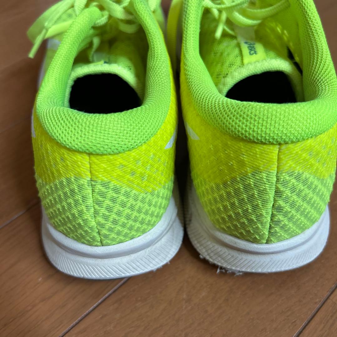 ASICS ランニングシューズ HYPERSPEED蛍光イエロー　25㎝