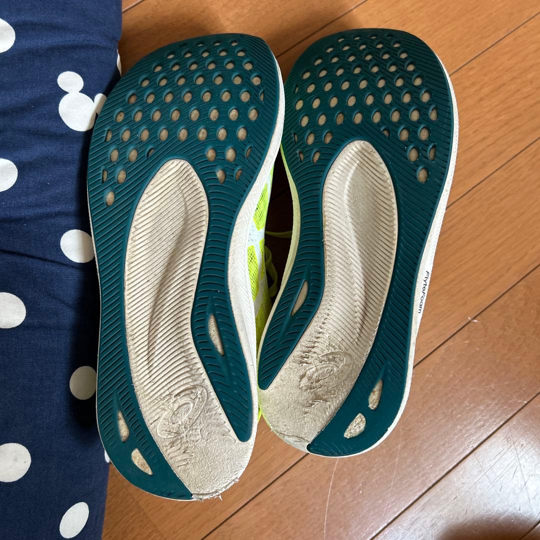 ASICS ランニングシューズ HYPERSPEED蛍光イエロー　25㎝