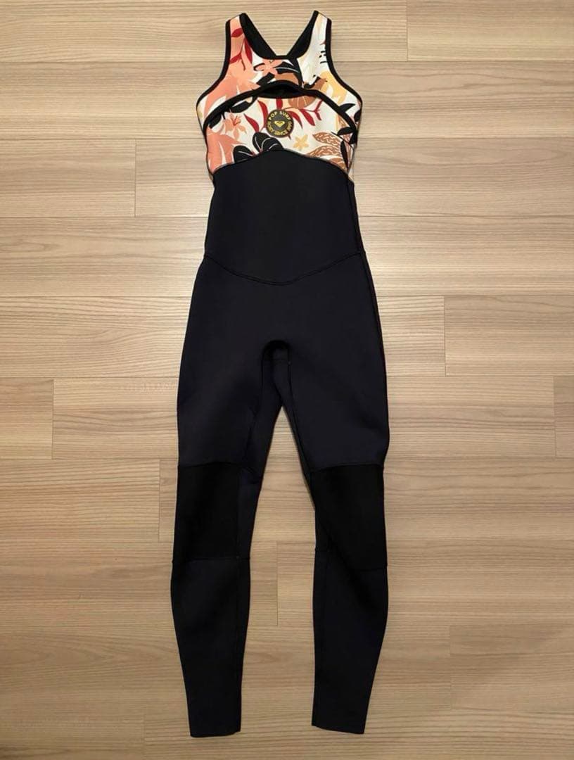【美品】ROXYロキシー ウェットスーツ ロングジョン M 黒
