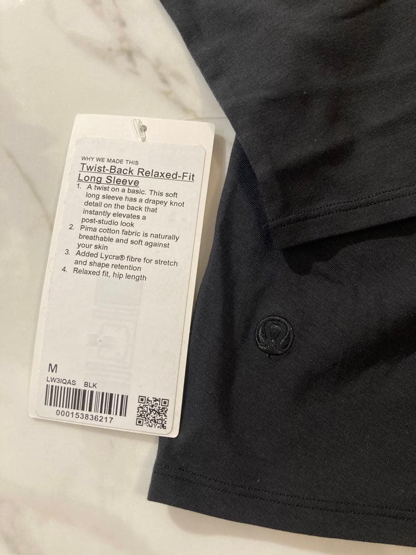 【定価10,000円】ルルレモン　M ブラック　長袖　ピラティス　ヨガ　ウェア
