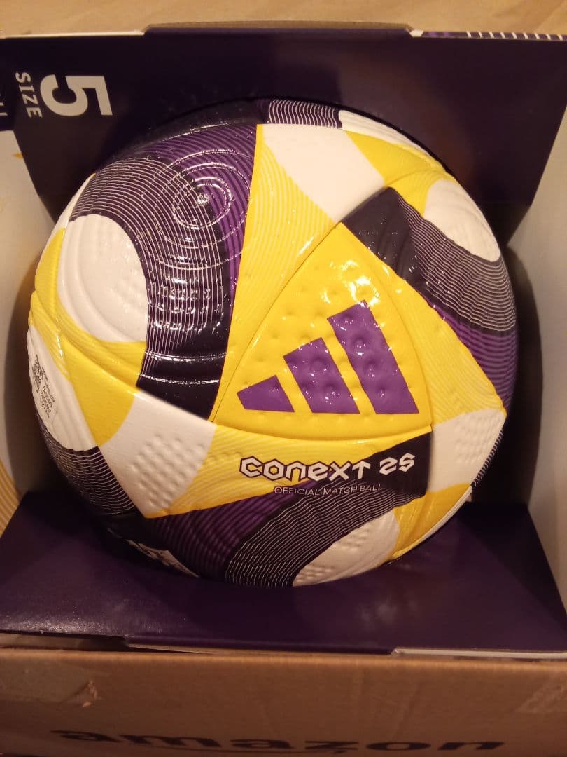 サッカーボール コネクト プロ コンペティション ルシアーダ　白　黄色　青系