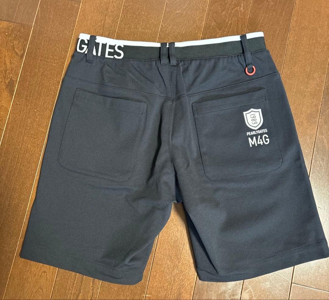 パーリーゲイツ P e ＷJQヘリポン　ハーフパンツ濃紺×白サイズ5