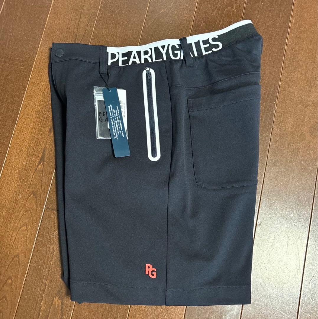 パーリーゲイツ P e ＷJQヘリポン　ハーフパンツ濃紺×白サイズ5