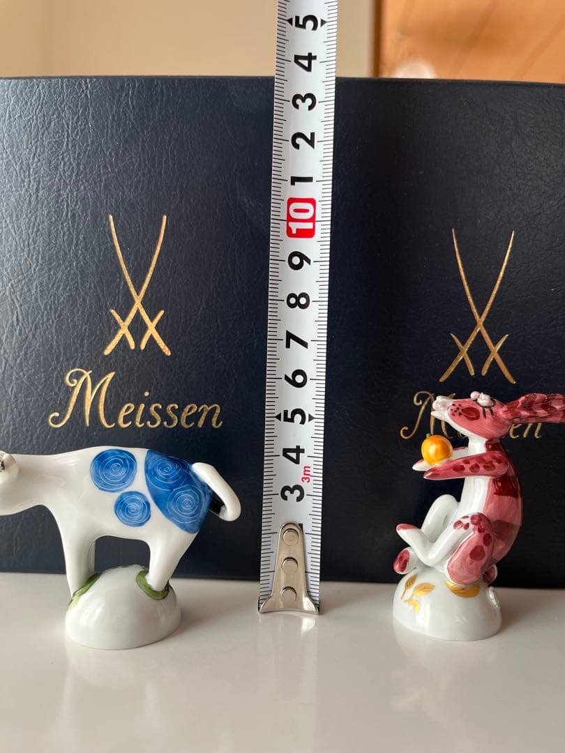 Meissen 干支　牛とウサギ 置物 2体セット