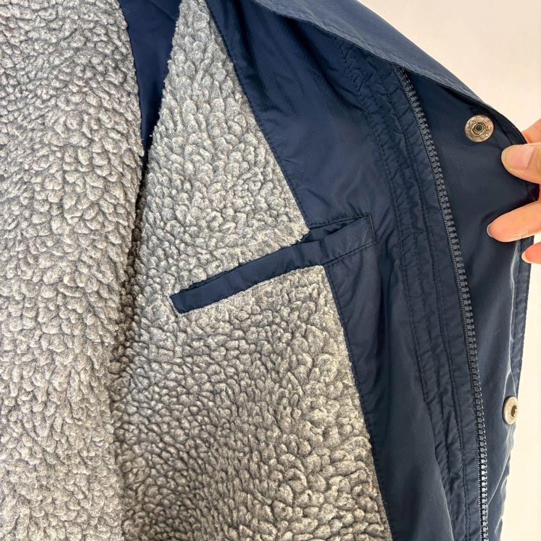 ◆ナイキ【S】ベンチコート フード付きロングアウター 刺繍ロゴ サッカー 冬服