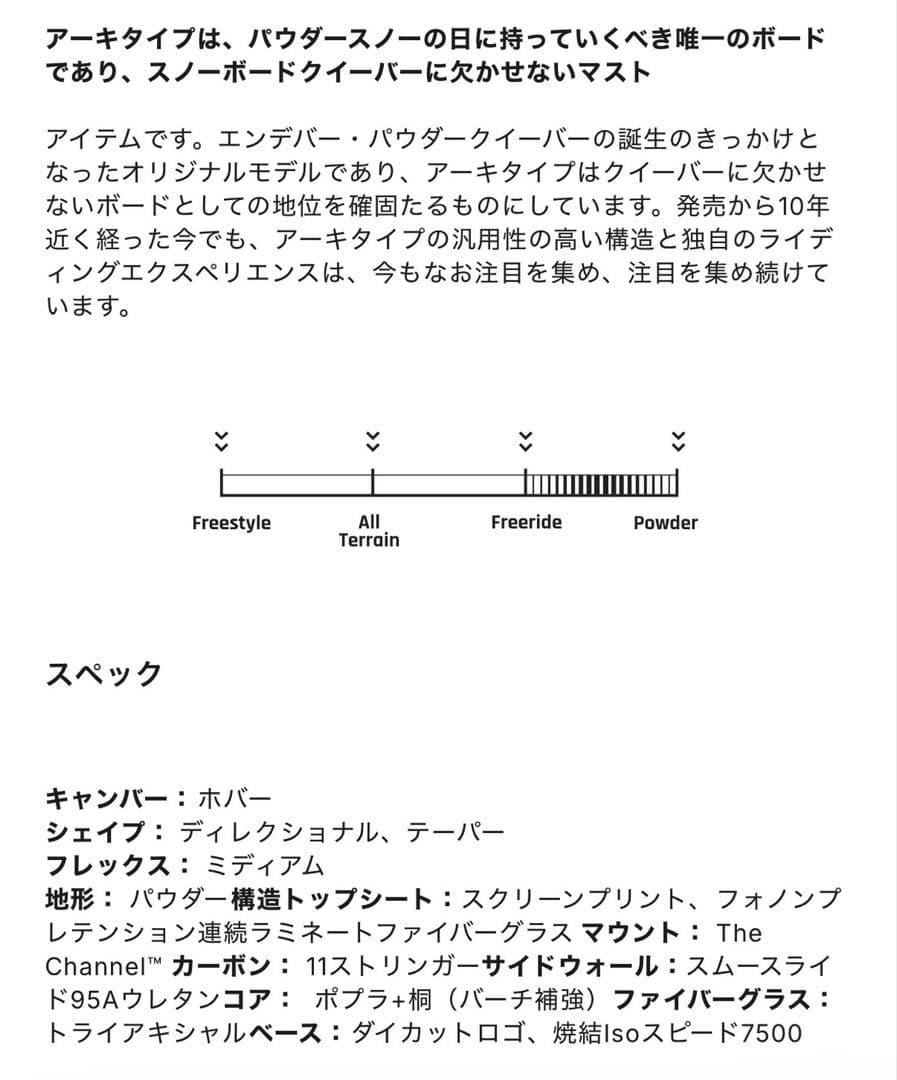 Endeavor Archetype Legacy スノーボード 164cm