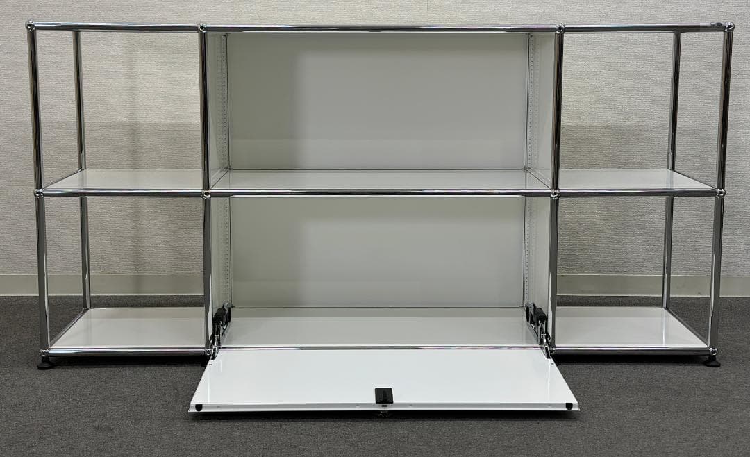 正規品ほぼ未使用品■USMハラー■キャビネットシェルフ　3列2段　ホワイト　鍵無