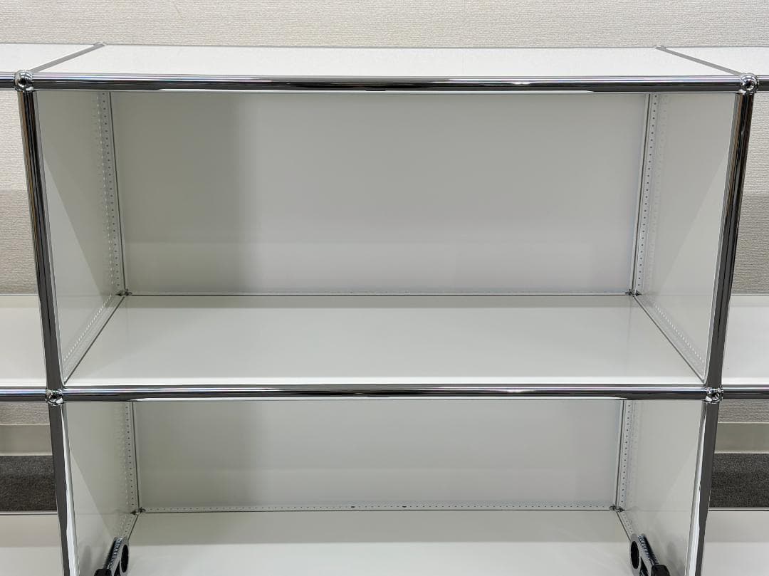 正規品ほぼ未使用品■USMハラー■キャビネットシェルフ　3列2段　ホワイト　鍵無
