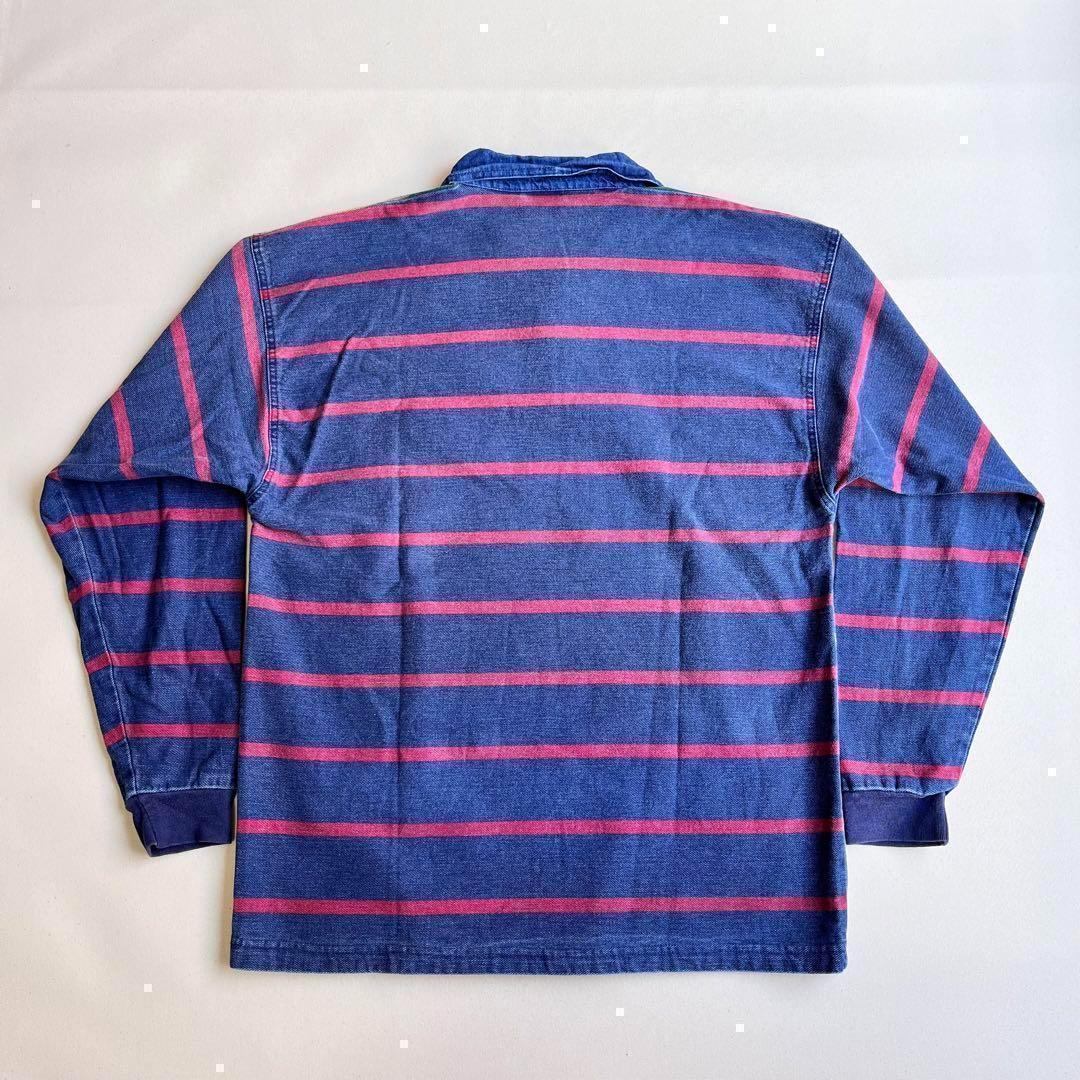 古着　90s STRUCTURE USA製　ポロシャツ　長袖　ラガーシャツ