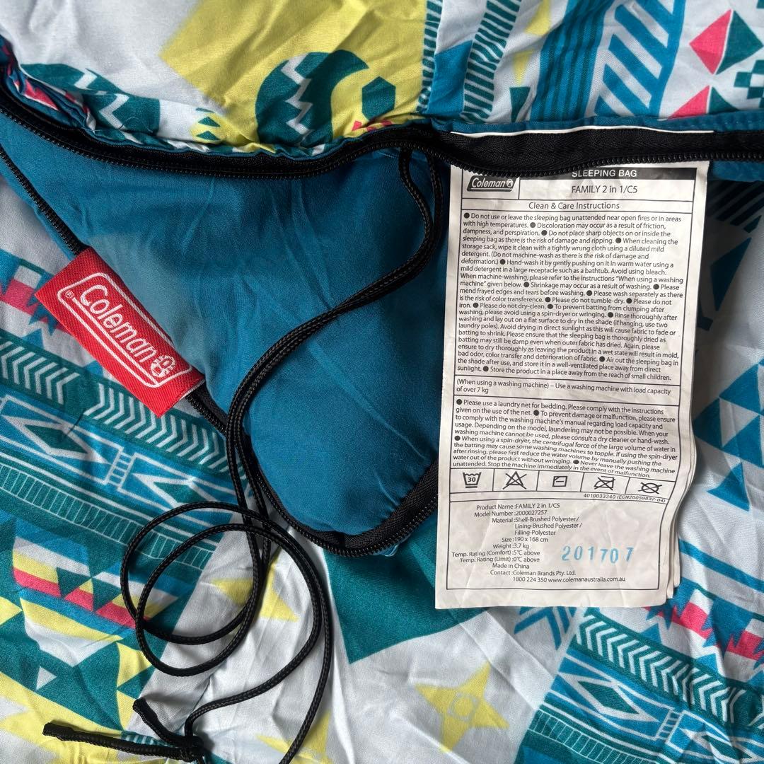 【即購入◎】ファミリー 2in1 寝袋 コールマン Coleman 添い寝