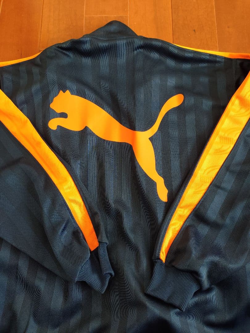 超美品 PUMA ジャージ上下セット ネイビー/オレンジ Mサイズ レア